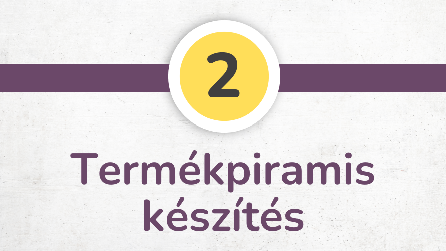 2. szint – Termékpiramis készítés
