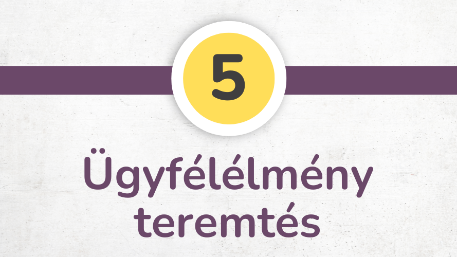 5. szint – Ügyfélélmény teremtés